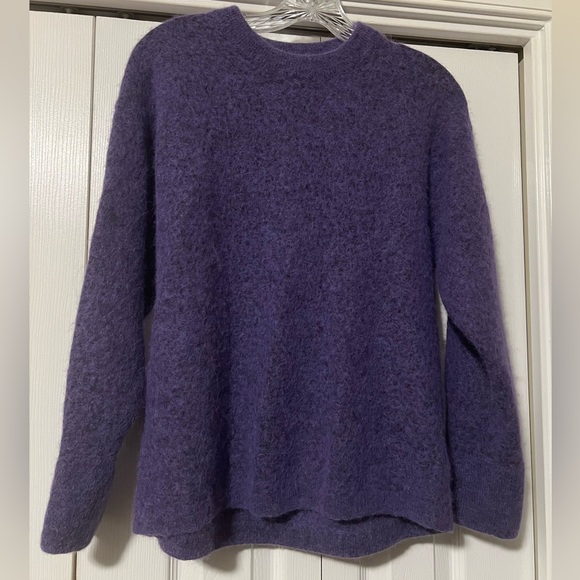 & Other Stories Alpaca Blend Round Neck Purple Sweater, XS - Picture 3 of 16
